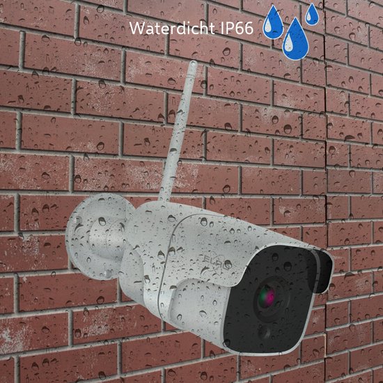 Caméra de sécurité IP Wifi Plein air ELRO CO7000 avec détecteur de mouvement et vision nocturne – Caméra de sécurité Full HD 1080P – Étanchéité IP66