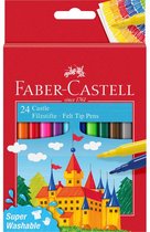 Kleurstift faber-castell 24st assorti | Etui a 24 stuk | 6 stuks