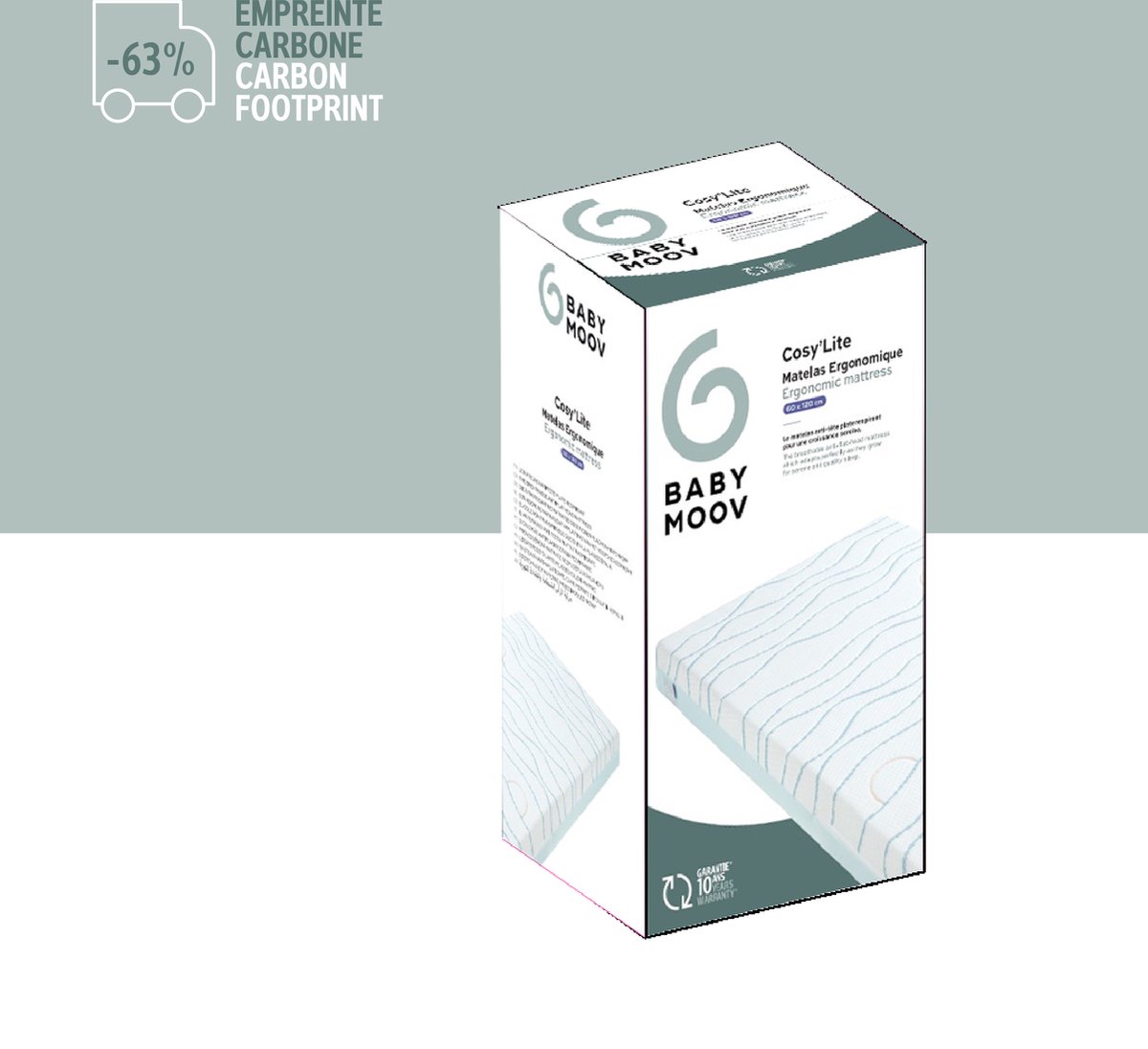 Matelas bébé ergonomique Cosy'lite 60 x 120 cm de Babymoov