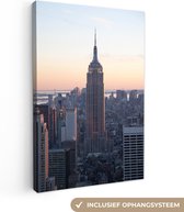 Canvas Schilderij USA - New York - Gebouw - 40x60 cm - Wanddecoratie