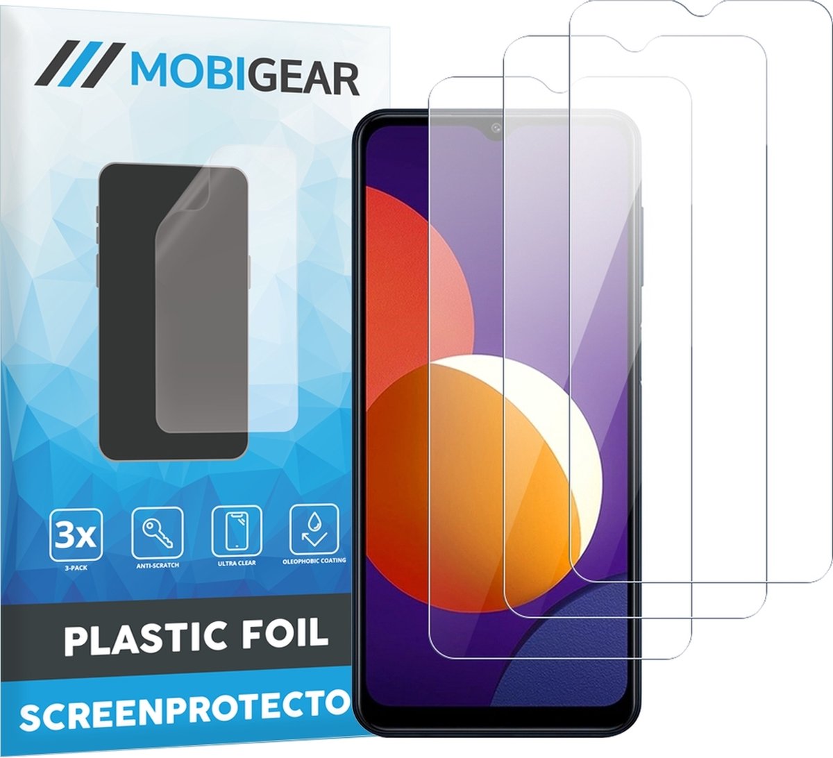 Mobigear Screenprotector geschikt voor Samsung Galaxy M12 | Mobigear Screenprotector Folie - Case Friendly (3-Pack)
