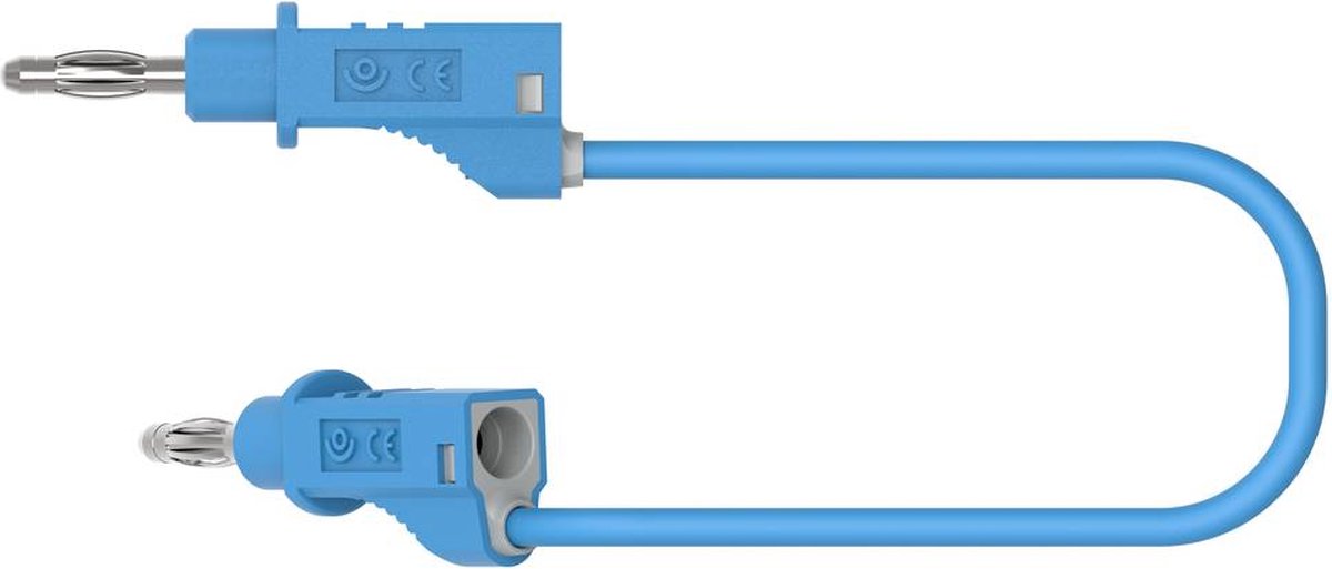 Electro PJP 2117-CD1-100Bl Meetsnoer Bananenstekker Bananenstekker 1.00 m Blauw 1 stuk(s)