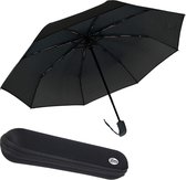 Premium Zwarte Zakparaplu met Stabiele Grote Koffer - Stormbestendig