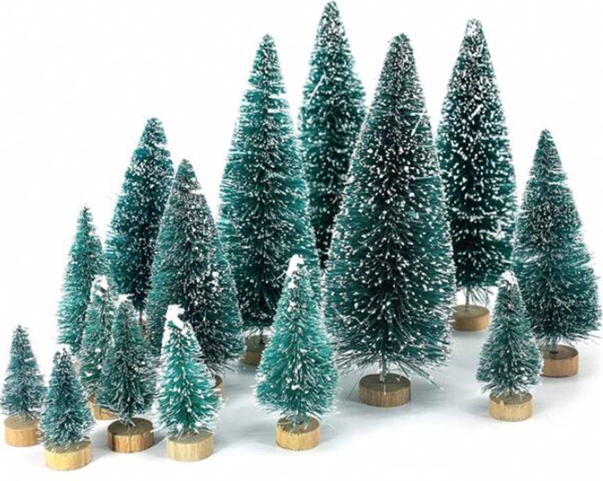 Mini Kerstboom 10 stuks - Miniatuur Kerstboompjes - Kerstversiering - Kerstdecoratie Voor Binnen - Kerstcadeau - Kleine Kerstbomen - Kerst Cadeau - Kerstcadeau Voor Vrouwen en Mannen
