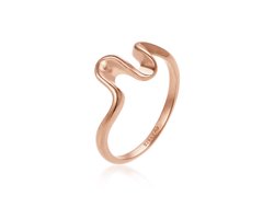 Elli - Ring - Dames Wave Look Trend in 925 Sterling Zilver - Dames