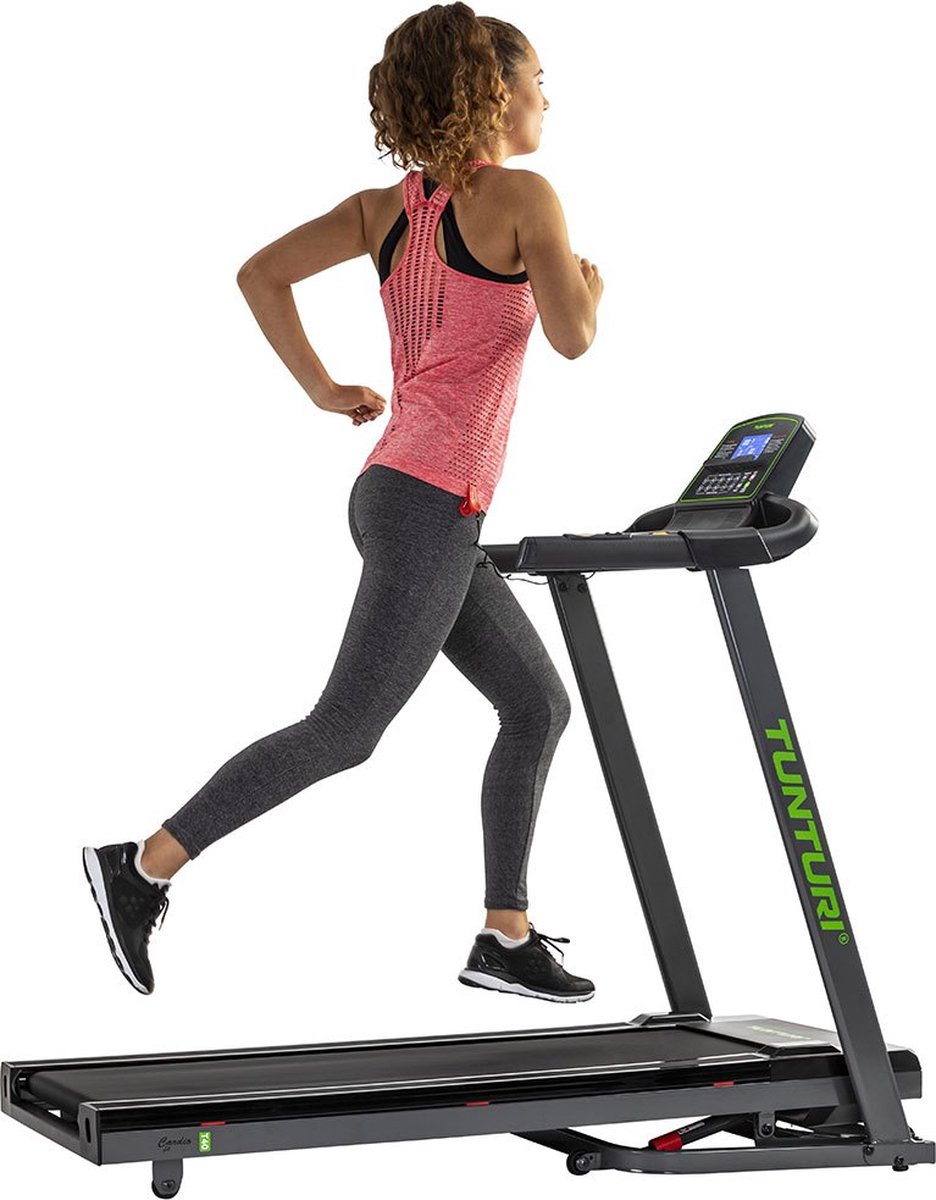 Afbeelding 2 van Tunturi Cardio Fit T40 Loopband - Inklapbaar - Hardloopband met Bluetooth - 41 trainingsprogramma's - Met elektronische hellingshoek - 1.0 tot 16 km/u - incl. trainings app