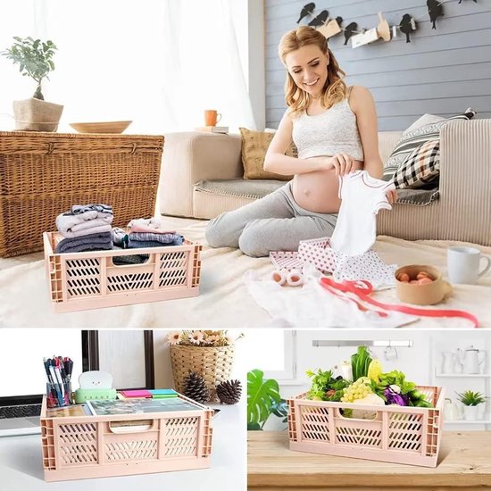 Folding Boxes, Pack of 2 Small Folding Boxes, Stackable, Foldable ...
