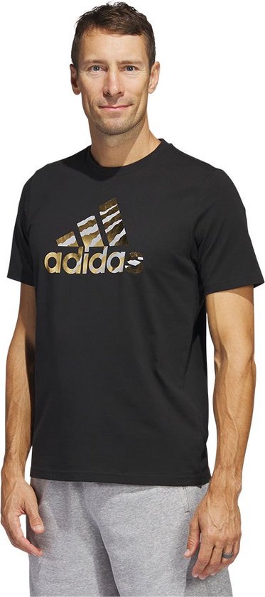 Adidas Power Logo Ft T-shirt Met Korte Mouwen Zwart S / Regular Man