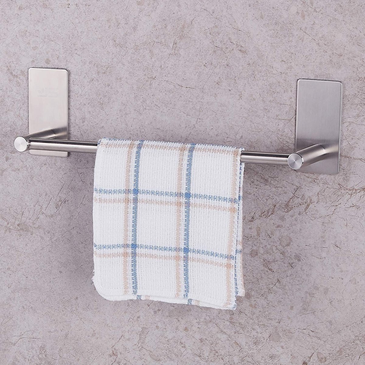 Towel Rail No Drilling Self-Adhesive Towel Rail 304 Stainless Steel Tea Towel Holder Wall Mounted Bathroom Towel Holder, 30 cm