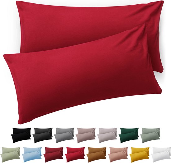 Blumtal Kussensloop Microvezel Kussenhoes 50 x 80 cm - Rood - Set van 2