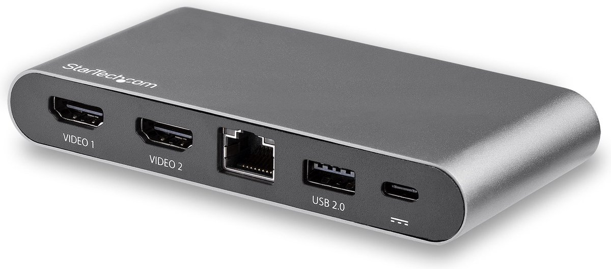 Hub USB type C vers HDMI 4K 30HZ & 2K 60HZ, 3 x USB3.0, Lecteur de carte SD/MicroSD,  GigaEthernet, port USBC d'alimentation (100W), Gris Sidéral