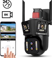 Caméra de sécurité Raykon avec vision nocturne pour l'extérieur - Caméra sans fil pour l'intérieur - Surveillance par caméra avec WIFI - Avec 128 Go de stockage