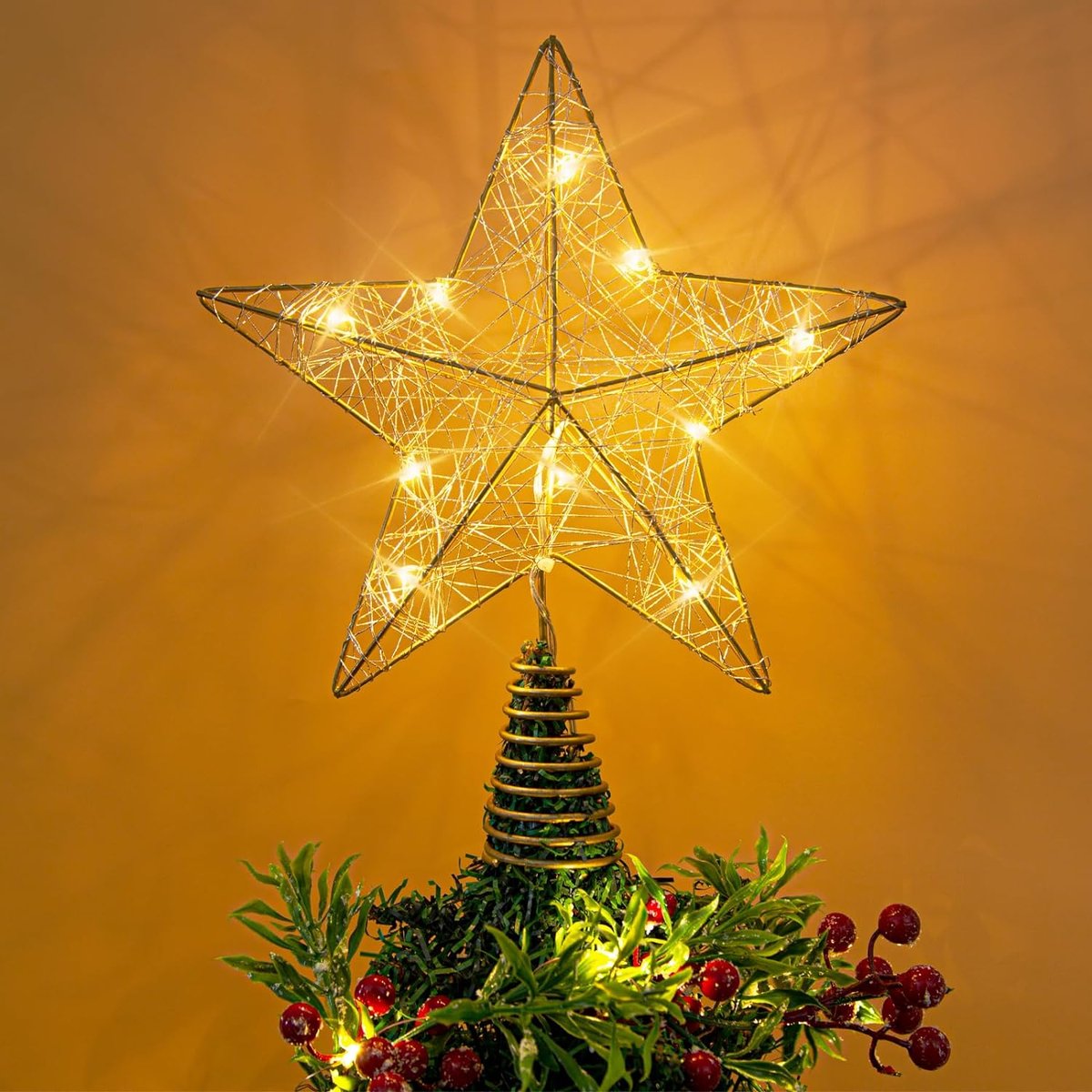 Ancienne Décoration De Noël : Botte Dorée Pour Sapin - État D'usage, Charme Vintage
