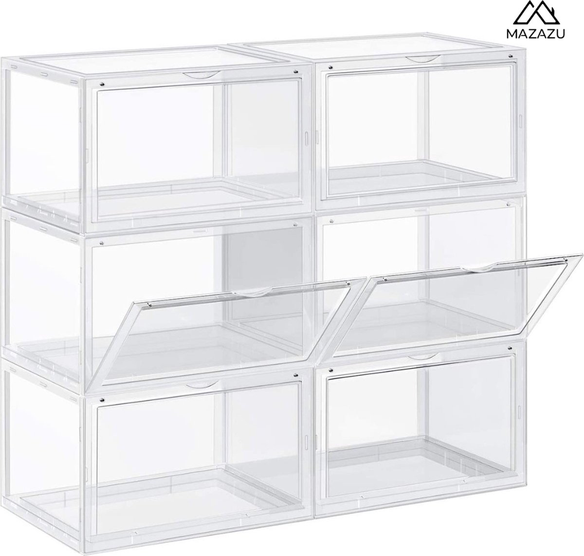 MIRA Home - Schoenendoos - Schoenenopberger - Doorzichtig - Plastic - 36 x 28 x 22