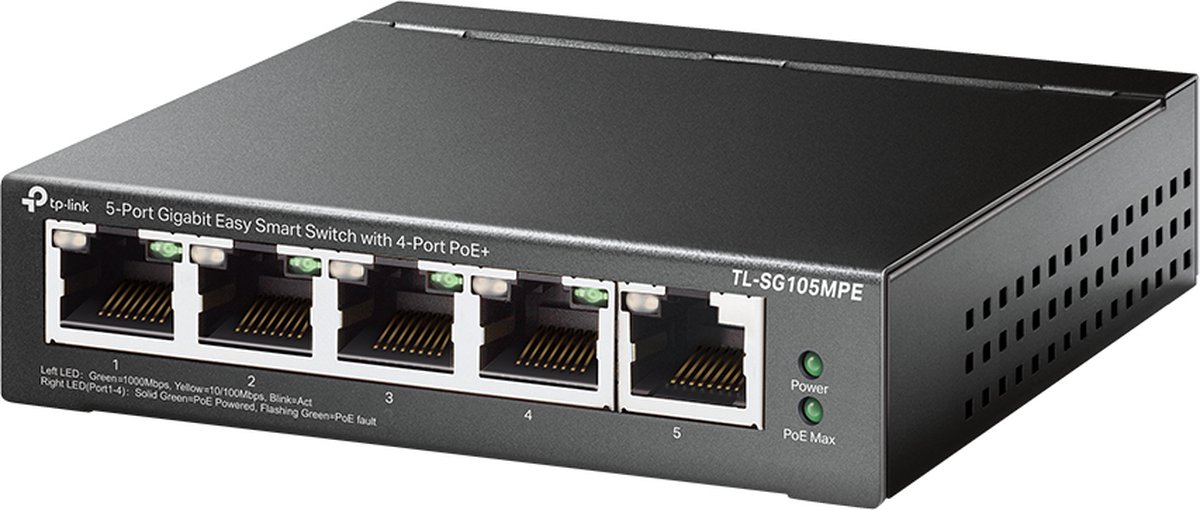 5-Port Gigabit Easy Smart Switch with 4-
