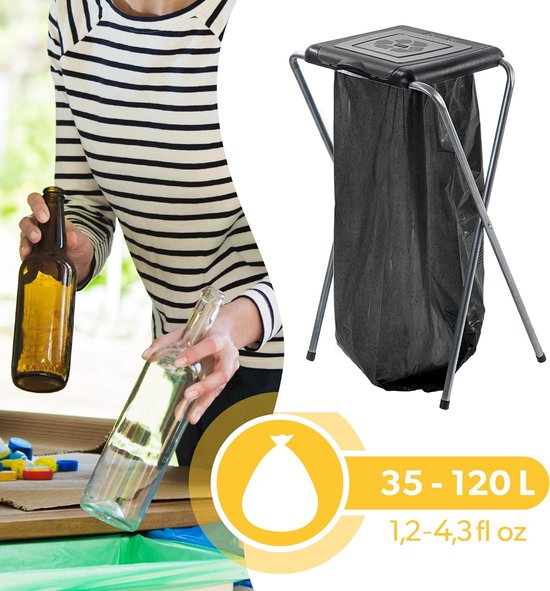 Splast trolley set met een kunststof voet, emmers, afvalzakhouder en wringer