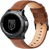Rosso Deluxe Universeel Smartwatch/Horloge Bandje 18MM Echt Leer Bruin