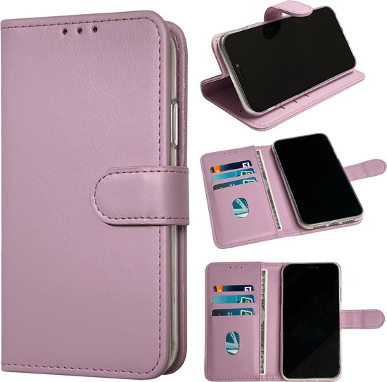 Casemania Hoesje Geschikt voor Samsung Galaxy S23 FE - Paars - Portemonnee Book Case - Pasjeshouder en Magneetlipje
