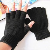 Jumada's - One Size Fits All - Zwarte Vingerloze Handschoenen - Handschoenen voor op kantoor - Typen met handschoenen aan