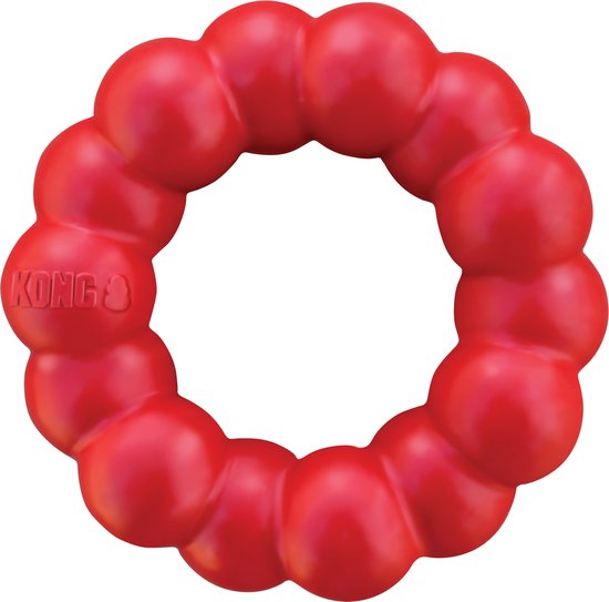 Kong ring rood 11x11x3 cm - Medium/Large