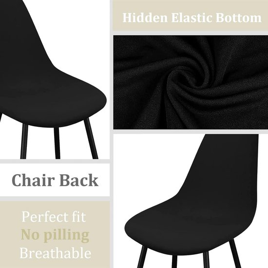 Alishomtll Stretch stoelhoezen, set van 6, chenille stoelhoes voor schommelstoelen, universele eetkamerstoelen, overtrek, wasbaar, afneembaar, stoelbescherming voor keuken, banket, bruiloft