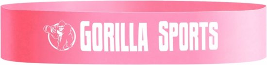 Gorilla Sports Fitnessband - Roze - 0,4 mm