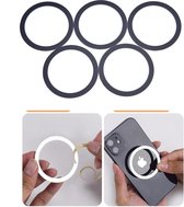 Universele MagSafe Magneet Platen Set (5 stuks) - Voor Draadloze Opladers - Magneet Sticker Metalen Ring voor Telefoonhouders en MagSafe Accessoires - Geschikt voor alle Telefoons en Hoesjes