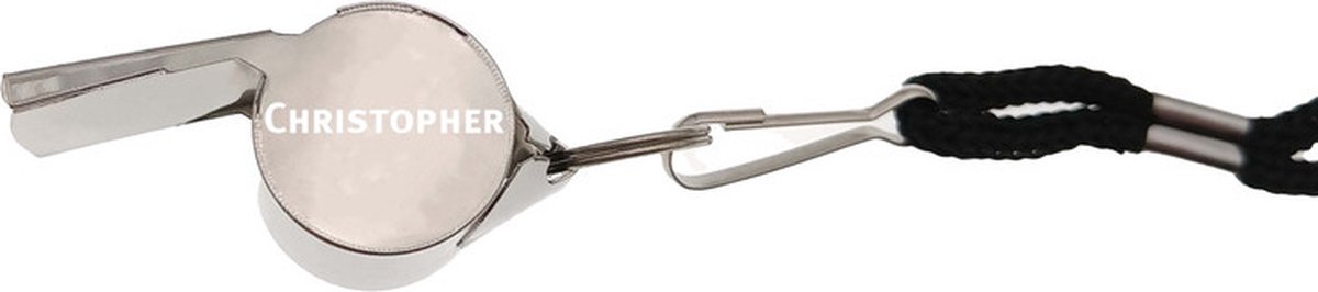 Fluit Met Gravering - Zilver - Naam - Christopher