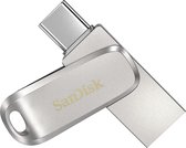 SanDisk Ultra Dual Drive Luxe USB Type-C flashdrive 128 GB (USB 3.1 Gen 1, leessnelheden tot 150 MB/s, wachtwoordbeveiliging, automatische back-up) ​
