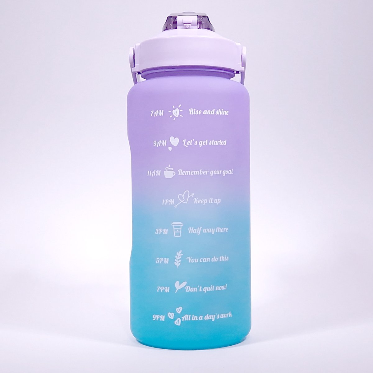 2 Liter Waterfles Slimtron® - Motiverende drinkbeker 2 Liter - Stay Hydrated - BPA vrij