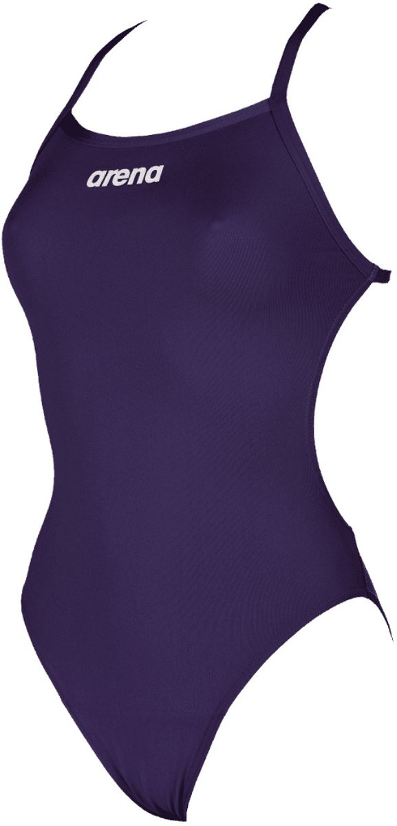 arena Solid Light Tech High One Piece Swimsuit Dames, navy - white 36 | US 32 — afbeelding 4