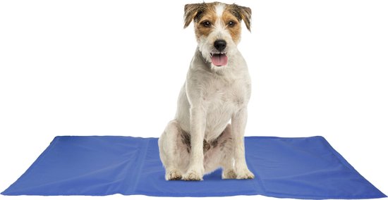 Koelmat hond – Flamingo Frosty – koelmatten voor honden – koelmat kat – koelmat voor honden – koelmat voor katten – 70x50 cm – blauw