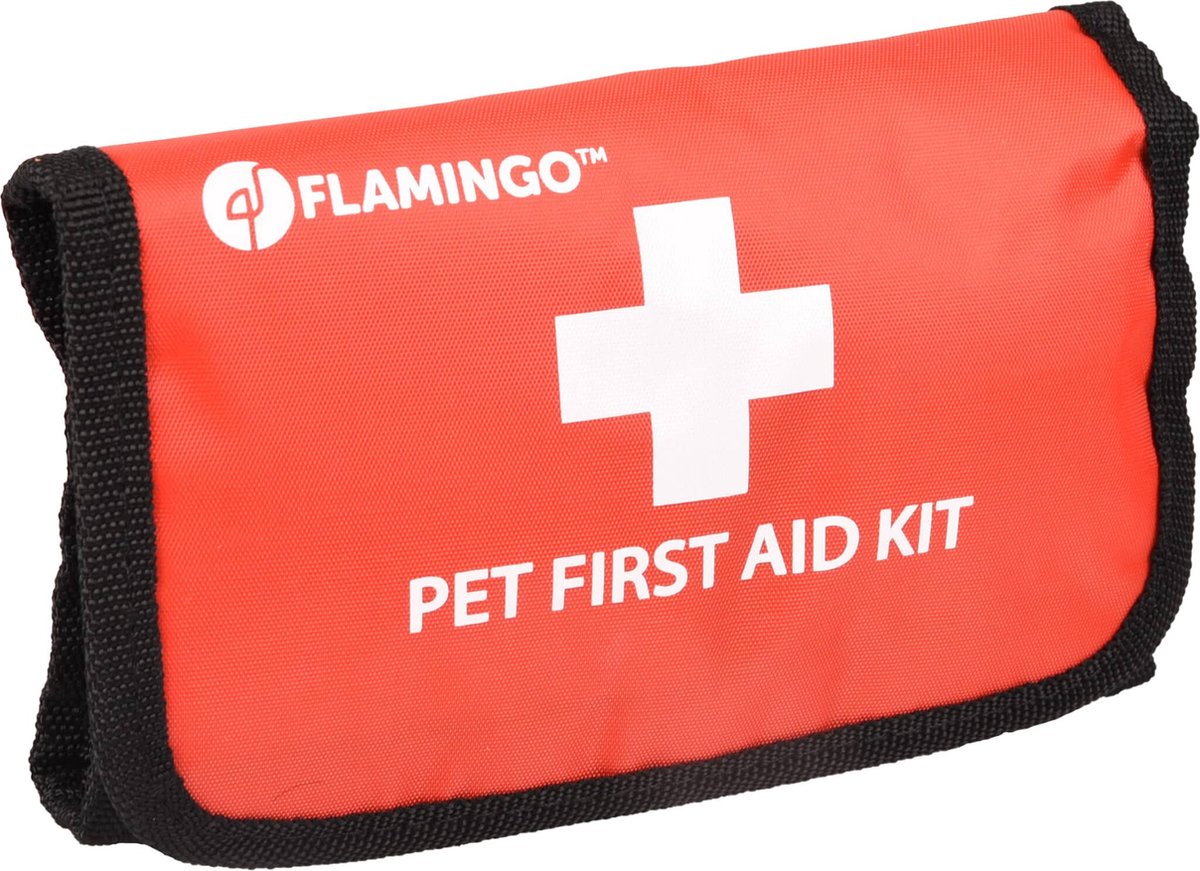 Flamingo Resku Basis - Ehbo-kit Honden;katten - Ehbo Set Resku Huisdieren Basis Rood 18x12x4cm - 1st