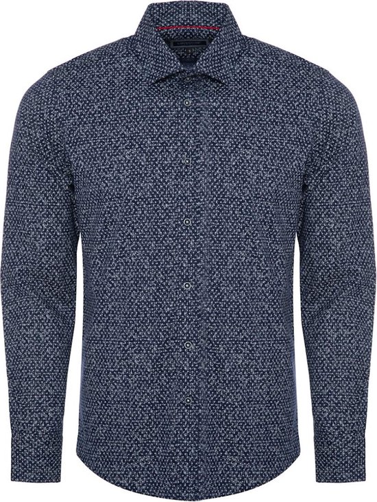 Casual Overhemd Print Lange Mouw Heren Carisma 8625 Blauw - XL