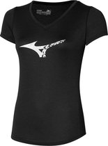 Mizuno Impulse Core RB t-shirt dames | Zwart / Wit (Maat: S)