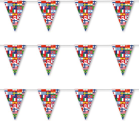 Guirlande Drapeaux Belgique 40 Fanions – 11,4 M – Rouge Jaune Noir – Décoration Fêtes, Bars, Jardins, Événements & Mondial