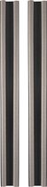 Deltafix Tochtstrip - 2x - tochtwering - grijs - foam - 95 x 2,5 cm - deur tochtstopper