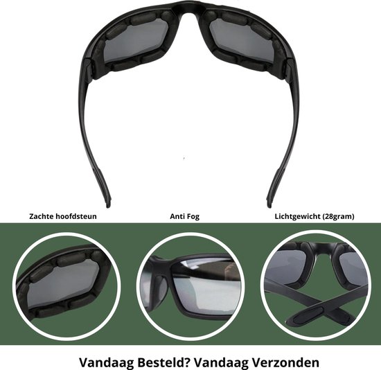 Redbike Milwaukee Motorbril - Donker Glas - Motorbril Heren - Motorhelm Zonnebril Heren - Motor Zonnebrillen Heren - Zwart van Merkloos — afbeelding 2