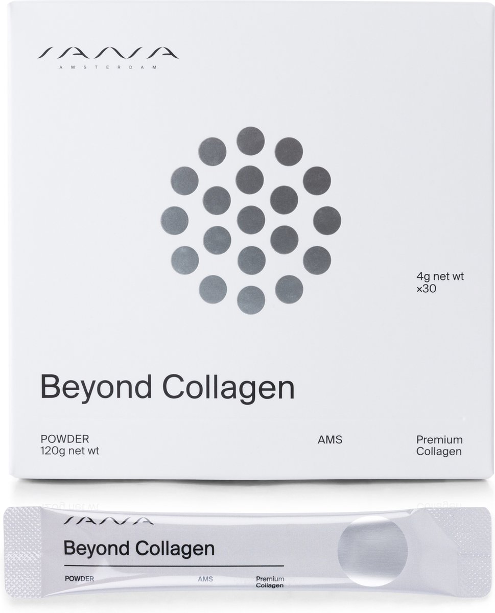 Goedkoopste SANA Amsterdam | Beyond Collagen Powder Sachets | 1500mg gehydrolyseerd Marine Collageen per sachet | Vitamine C, Zink, Biotine & Coenzyme Q10 | voedingssupplement | Skin Health | Gezonde Huid | Protein