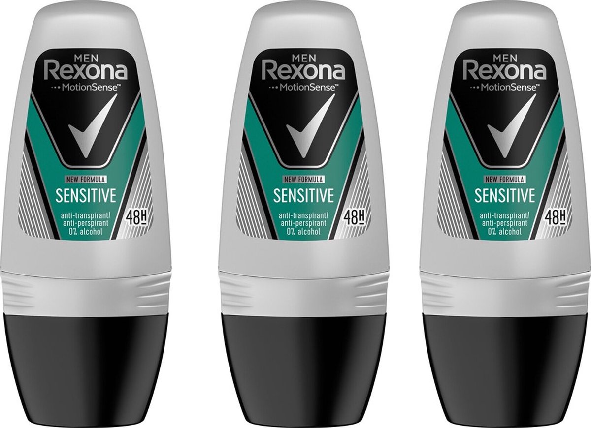 Goedkoopste Rexona Deo Roller - Men Sensitive 3 x 50 ml