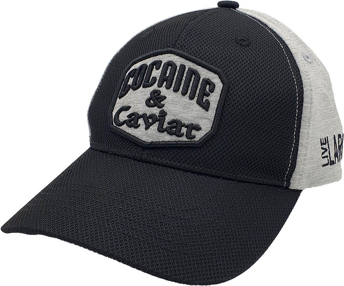 Lauren Rose - Cocaine & Caviar - Mesh & Jogging Snapback Hat - One Size - Zwart / Grijs