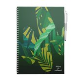MOYU - Safari Nights Notebook - Uitwisbaar Notitieboek A4 Premium - Multifunctionele pagina’s - Inclusief uitwisbare pen, houder en wisdoekje