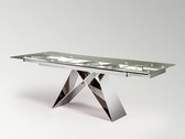 Mika eettafel - uitschuifbare design RVS eetkamertafel 160/220 | extendable dining table stainless steel