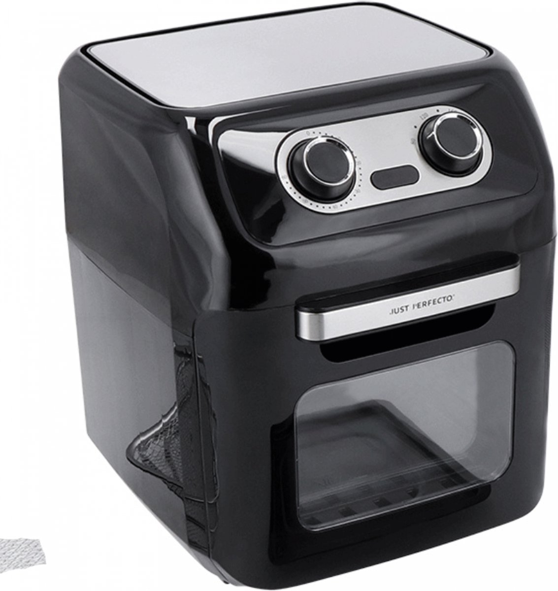 Just Perfecto 12-in-1 Airfryer Oven XXL 12l - 1800W - Inclusief 7 Accessoires - RVS - Heteluchtfriteuse Oven - 12 Programmas - Braden, Grillen, Bakken, Roosteren én Frituren En Meer - Ideaal Kerst En Nieuwjaar geschenk!