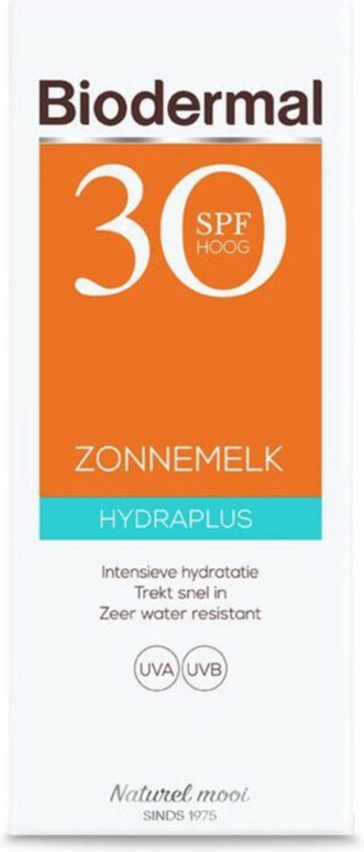 2x Biodermal Hydraplus Zonnemelk SPF 30 200 ml