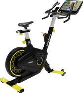 Bodytone Active Bike 400 Smart Screen (Geel) - Spinningfiets met luxe entertainment scherm - Connectiviteit met Zwift, Kinomap, Bkool, Onelap & meer - 18 KG vliegwiel - Shimano pedaalas - 1 maand gratis CYCLEMASTERS®