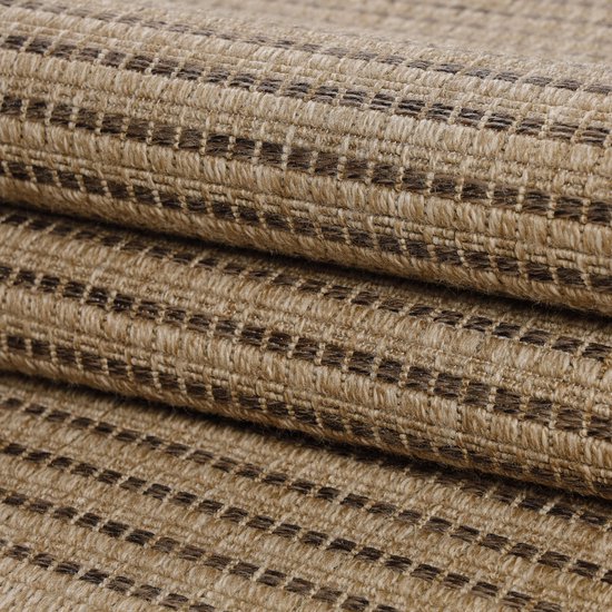 Natur Rug Bali Tapis Extérieur Sisal Poils Ras Intérieur et Plein air Beige Zwart - 160x230 CM
