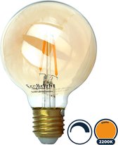 Lampe globe LED à filament E27 2,5 Watt, flamme (2200K) lumière très chaude, dimmable à 0%, 200 lumen - Ø80mm