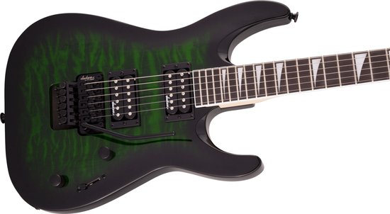 Jackson JS32Q Dinky DKA Transparent Green Burst - ST-Style elektrische gitaar