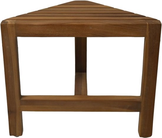 Kruk Byron Set van 2 - 38x20x32cm - Bruin - Hout - krukje hout, krukjes om op te zitten, krukje badkamer, krukjes om op te zitten volwassenen, krukje make up tafel, kruk, krukje, houten krukje,